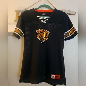Womens MAJESTIC Chicago Bears Foil Logo Jersey Top M